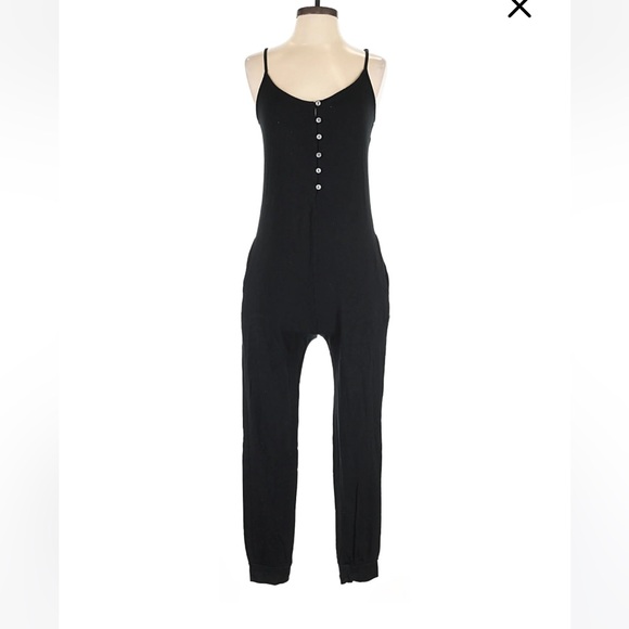 Colsie Black Button-Front Jumpsuit - Picture 2 of 6